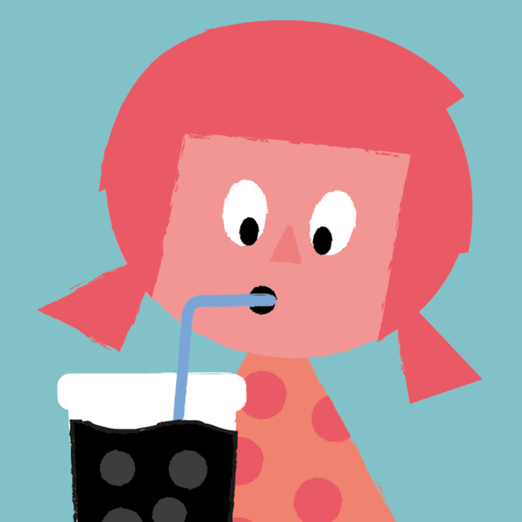 A girl who loves fizzy drinks